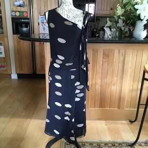 Max Mara, Like New,  Italian Polka Dot Silk Dress